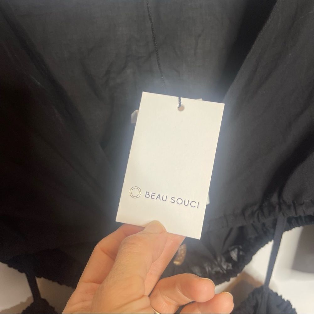 BEAU SOUCI Black Cut out cotton Isola dress New Size 40 - Picture 11 of 13